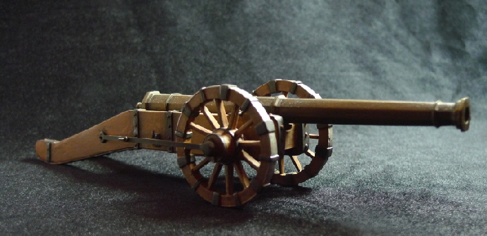 Modello de "La Giulia", uno dei celebri cannoni dell'artiglieria ferrarese del Cinquecento