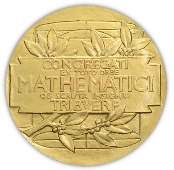 Al rovescio del "Nobel della matematica" un'iscrizione dedicatoria e un altro richiamo ad Archimede