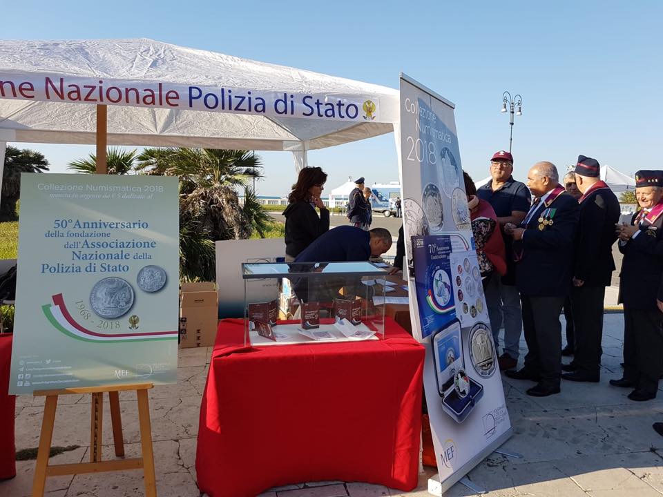 Lo stand del Poligrafico e Zecca dello Stato italiano al Raduno nazionale ANPS di Ostia Lido