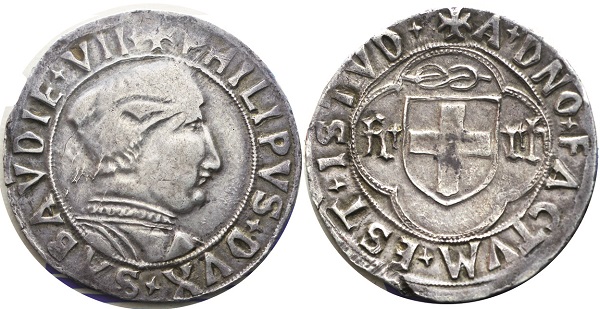 Filippo II, 1496-1497. Testone, I Tipo. MIR 277d (R8)