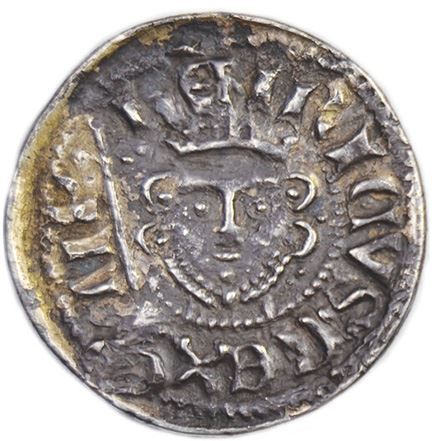 Il regale ritratto con corona e scettro al dritto del "double penny" di Enrico III d'Inghiltera
