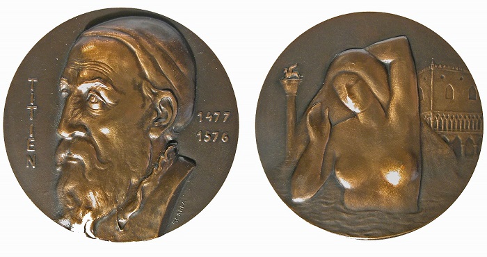 1972. Omaggio della Monnaie de Paris a Tiziano (AE, mm 72; collez. Voltolina)