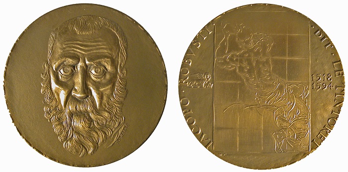 1971. Omaggio della Monnaie de Paris a Jacopo Robusti detto il Tintoretto (M. Charon, AE mm 72; collez. Voltolina)