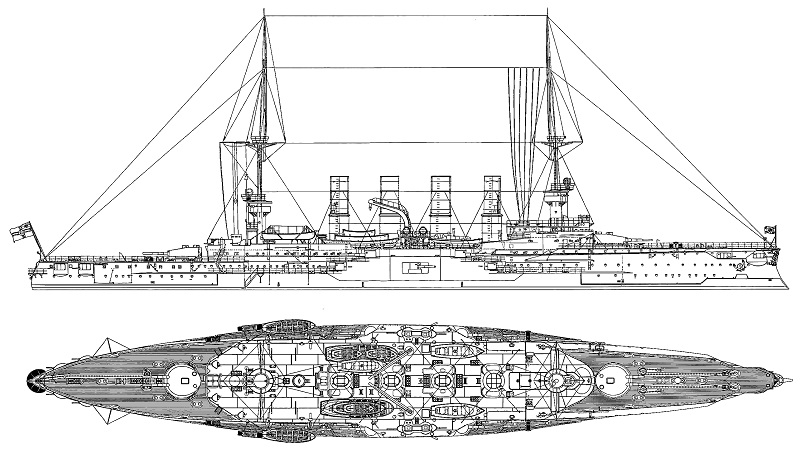 Il progetto dell'incrociatore corazzato tedesco "SMS Gneisenau" nella configurazione del 1908