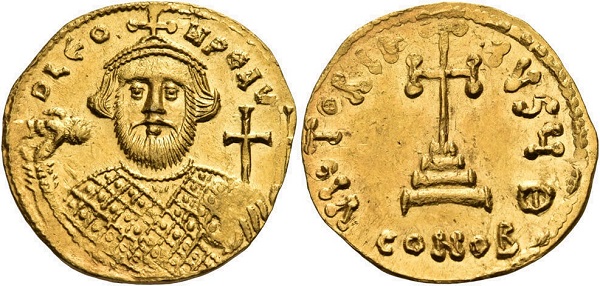 Solido di Leonzio. Oro, gr 4,34; mm 20; h 6