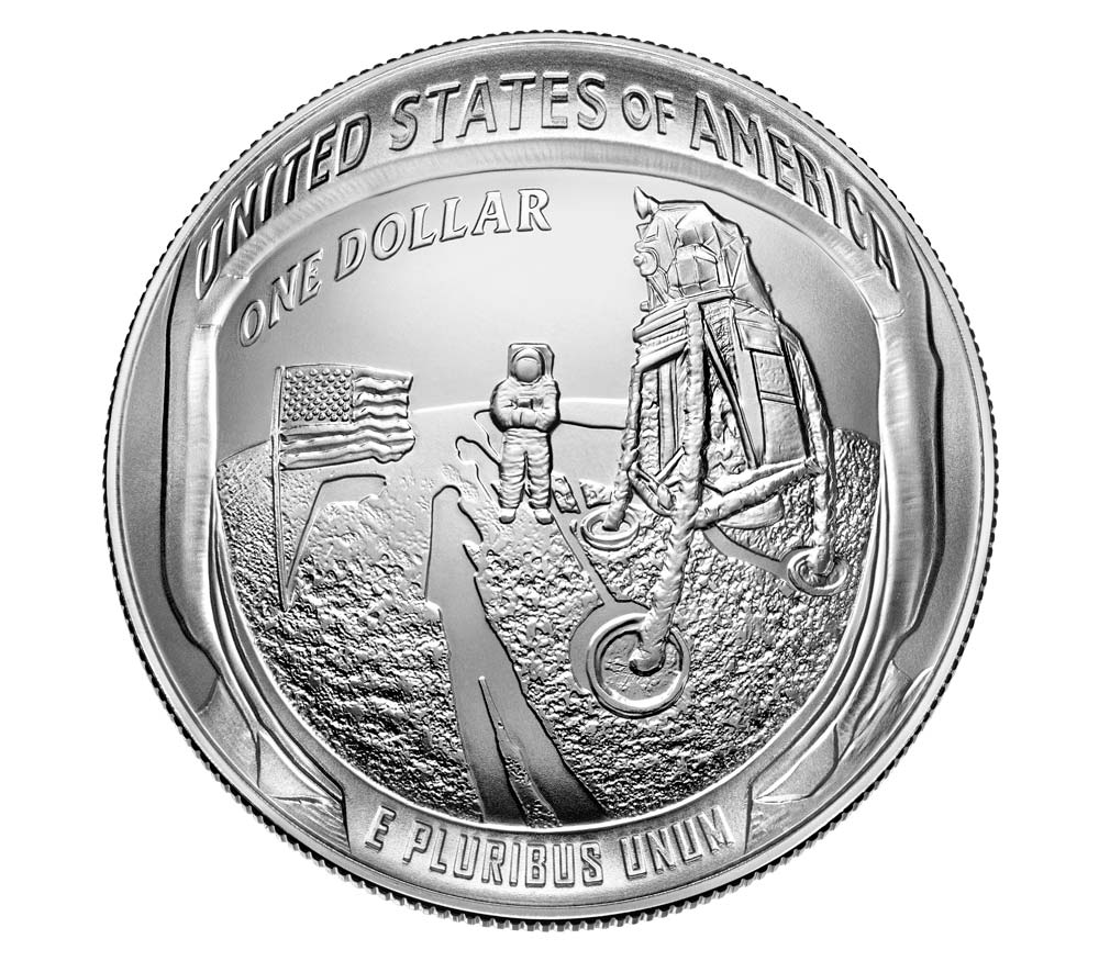 Il dollaro in argento (dritto a curvatura convessa)