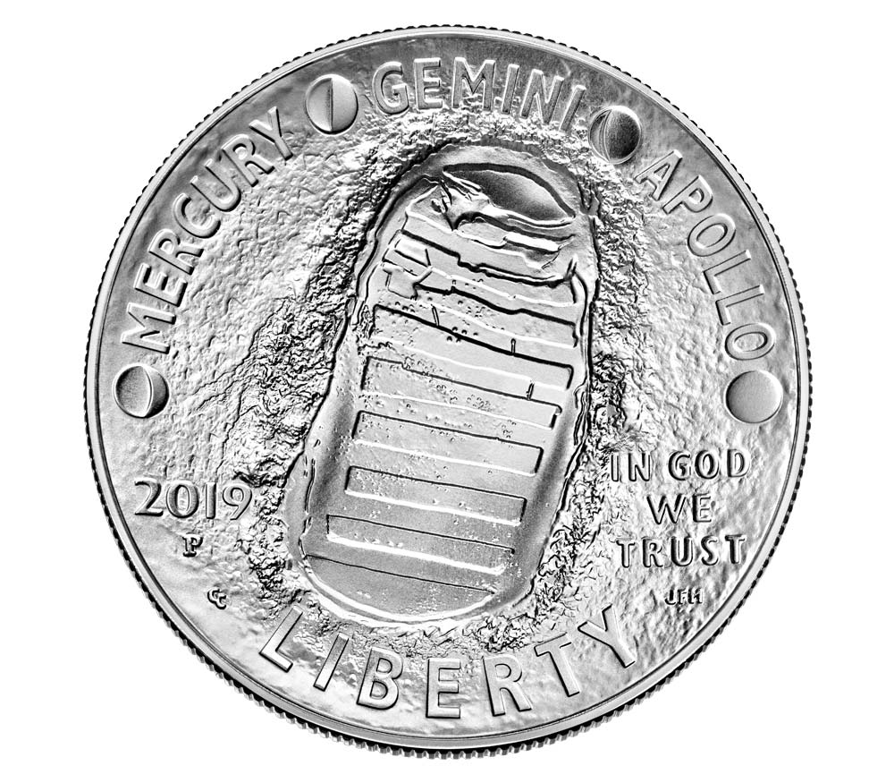 Il dollaro in argento (rovescio a curvatura concava)