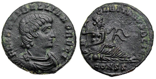 Follis di Annibaliano, zecca di Costantinopoli, 335-337, RIC VII, 147