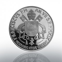 Lo stemma papale modellato da Daniela Longo per la moneta