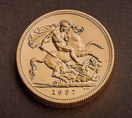 Ecco il rovescio della sovrana millesimata 1937 che la Royal Mint ha ceduto ad un privato per un milione di sterline