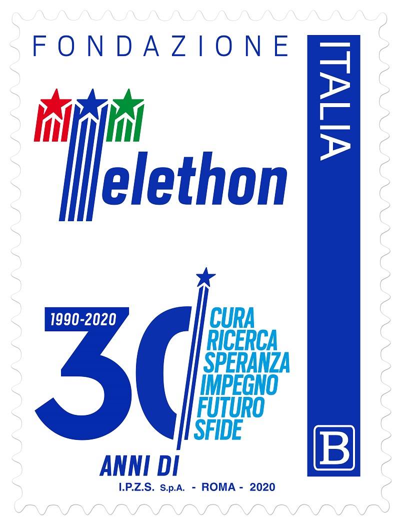 Il francobollo per Fondazione Telethon