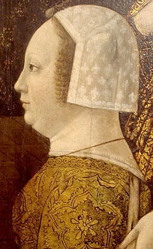 Bona di Savoia (1449-1503), moglie di Galeazzo Maria Sforza duca di Milano ucciso il 26 dicembre 1476