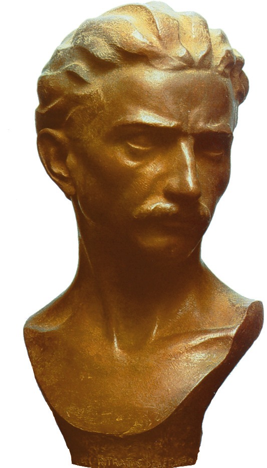 Busto di Pietro Giampaoli realizzato dal fratello Celestino, anch'egli valente artista come Pietro, terzo esponente di una vera e propria famiglia di talenti
