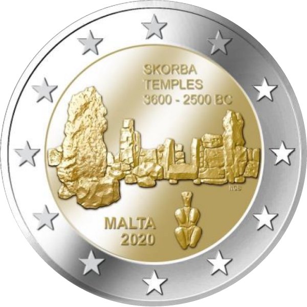 I 2 euro maltesi dedicati al sito UNESCO del Tempio di Skorba sono sul mercato e in circolazione dal 27 luglio scorso
