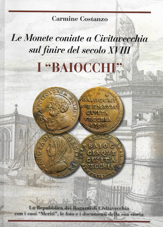 La copertina del volume dedicato alla zecca e alle monete di Civitavecchia di fine XVIII secolo