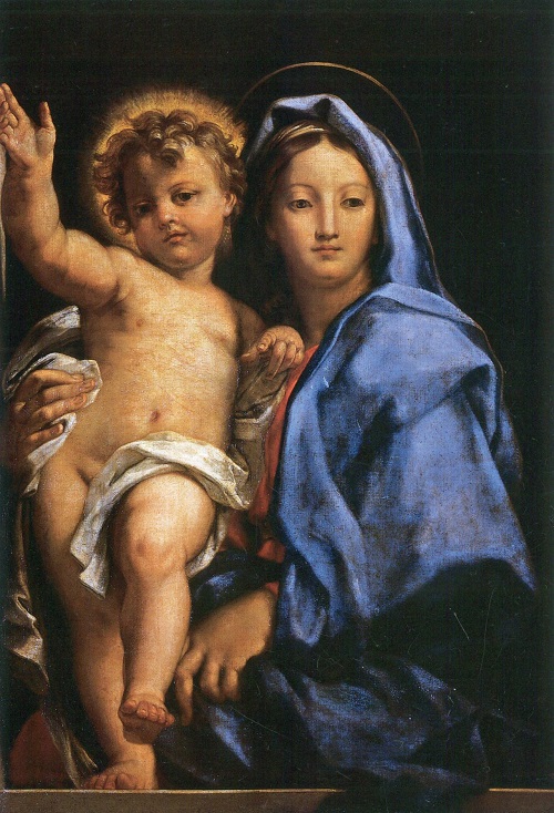 La "Vergine col Bambino" di Carlo Maratta da cui venne tratto il mosaico che ancora oggi abbellisce il Torrino del Quirinale