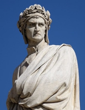 Il monumento a Dante a Firenze, uno degli tanti presenti in grandi e piccole città italiane