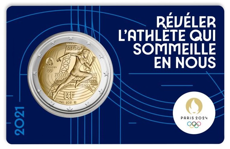 La coincard con i 2 euro francesi millesimo 2021: mezzo milione gli esemplari disponibili mentre la proof in astuccio è stata prodotta in soli 10.000 pezzi