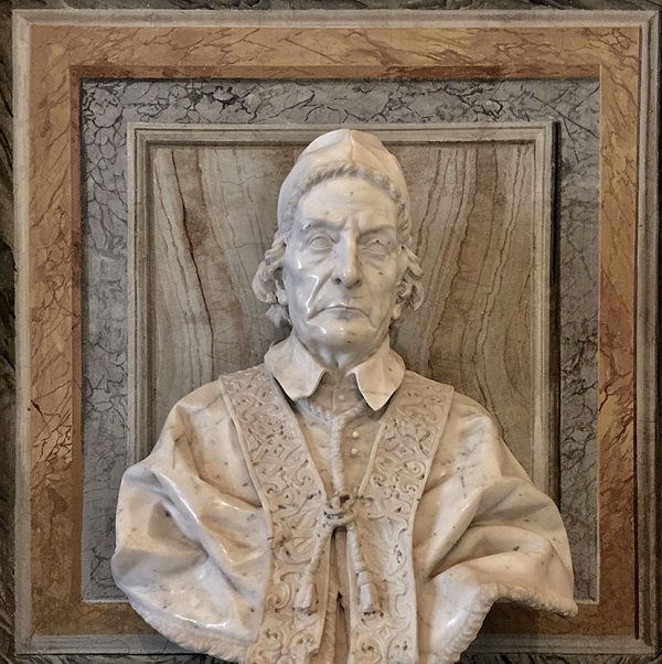 Papa Clemente XII Corsini ritratto in marmo dallo scultore Pietro Bracci (Galleria Borghese, Roma)