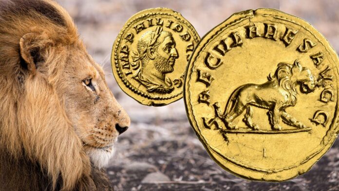 aureo del millenario roma filippo l'arabo leone unicum herny cohen parigi asta