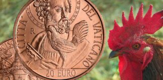 gallo di san pietro arte e fede moneta vaticano euro 2024 daniela fusco