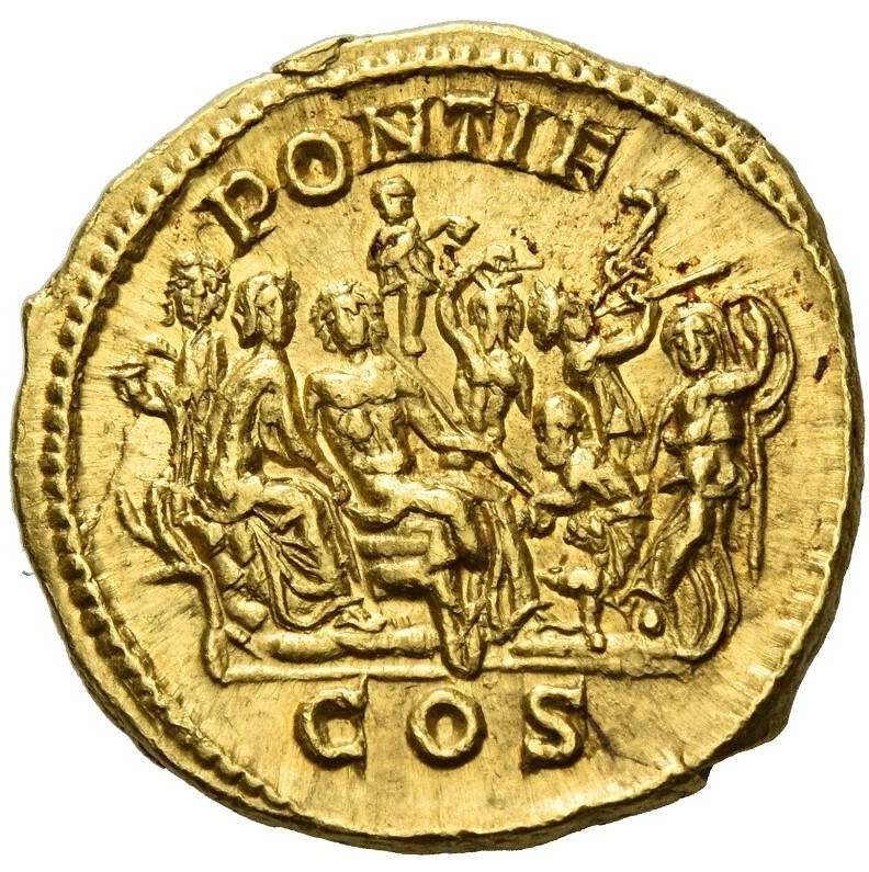 aureo di geta caracalla settimio severo bacco arianna mitologia propaganda pantera roma impero