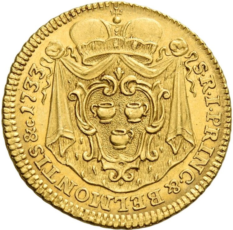 belmonte pignatelli zecca moneta zecchino ostentazione calabria vienna oro rarità numismatica