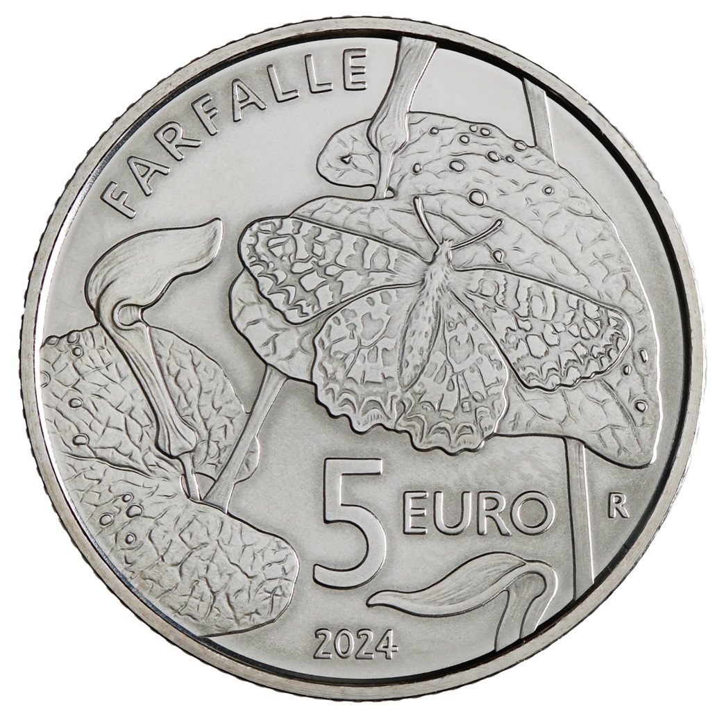 serie divisionale san marino 2024 euro monete farafalla cassandra argento chiara principe coin card