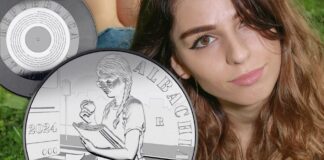 moneta per vasco e albachiara 5 euro argento ipzs capitano rock zocca lp vinile disco canzone italiana hit parade 1979