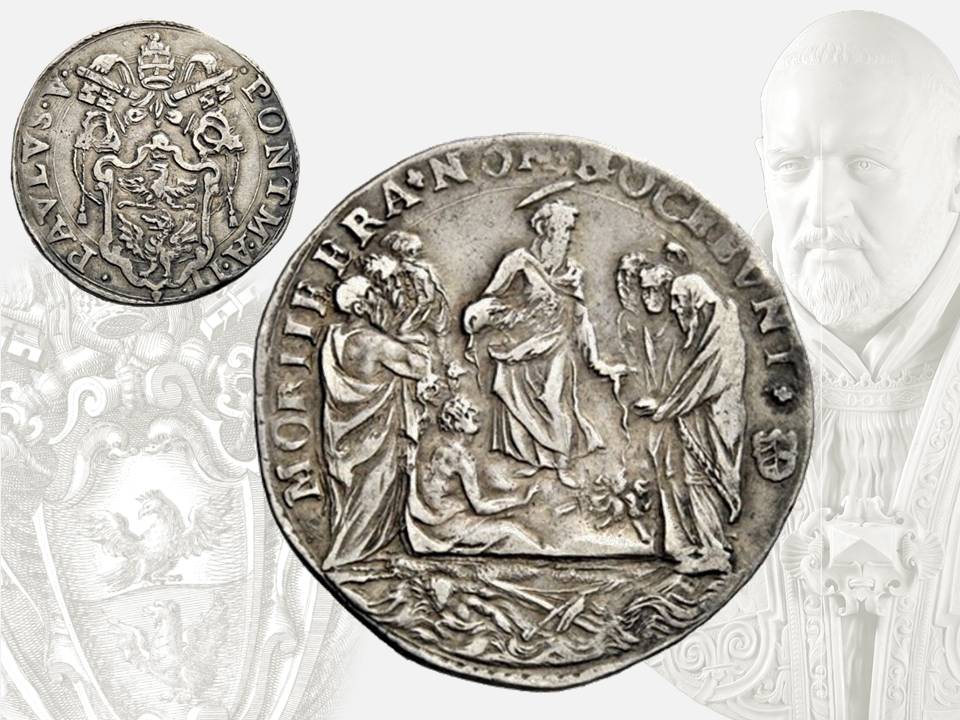 miracolo dei serpenti monete papa paolo v borghese testone atti apostoli apostolo delle genti malta naufragio vipera