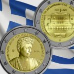 2 euro di grecia 2024 monete democrazia 1974 penelope delta letteratura libri numismatica collezione