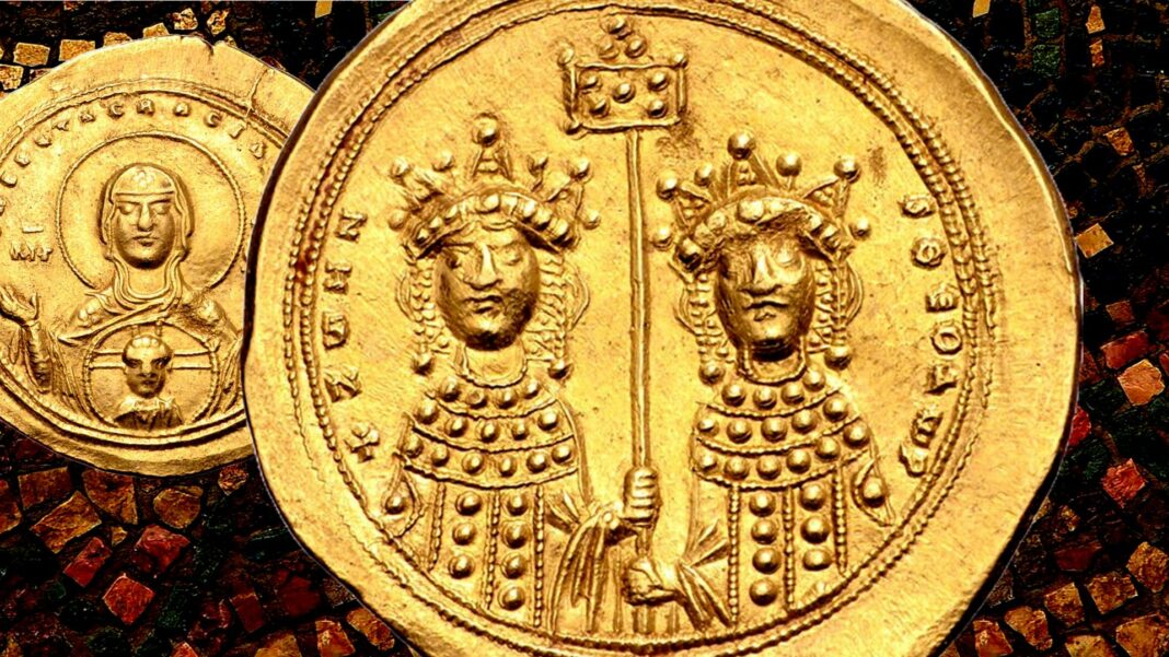 impero bizantino zoe teodora potere monete numismatica oro histamenon ritratto numismatica cristo madonna