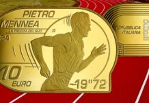 pietro mennea moneta euro ipzs mef atletica roma 2024 olimpiadi oro record