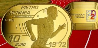 pietro mennea moneta euro ipzs mef atletica roma 2024 olimpiadi oro record