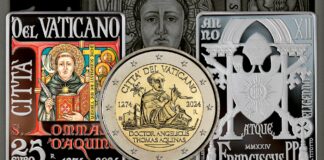 san tommaso d'aquino teologia filosofia cristianesimo medioevo summa monete euro vaticano