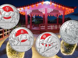 capra cavallo e scimmia monete euro san marino calendario cinese numismatica collezione