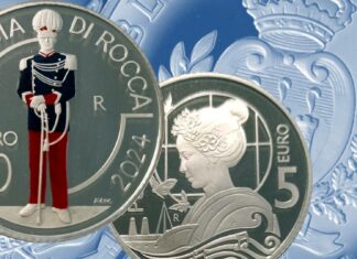 puccini e guardia di rocca monete san marino argento proof 2024 numismatica collezione euro