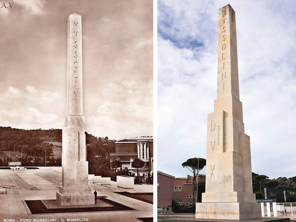 obelisco foro italico mussolini fascismo monete oro fondazione 1932 numismatica mistero codice