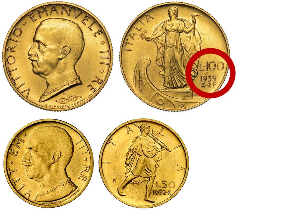 obelisco foro italico mussolini fascismo monete oro fondazione 1932 numismatica mistero codice