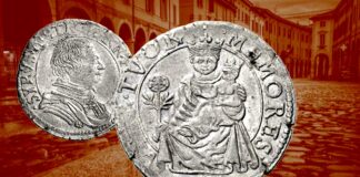 madonna della rosa correggio principe siro d'austria moneta 8 soldi rara numismatica devozione ex voto chiesa