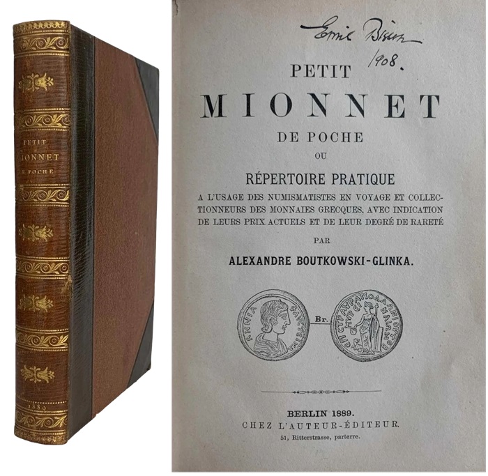 barone alexandre boutkowski-glinka numismatica monete mionnet libri roma grecia francesco gnecchi morte povertà