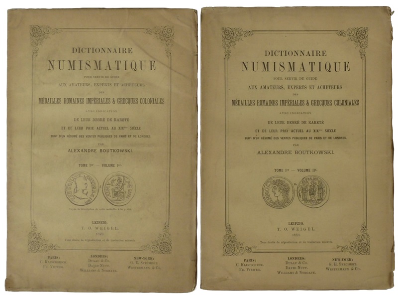 barone alexandre boutkowski-glinka numismatica monete mionnet libri roma grecia francesco gnecchi morte povertà