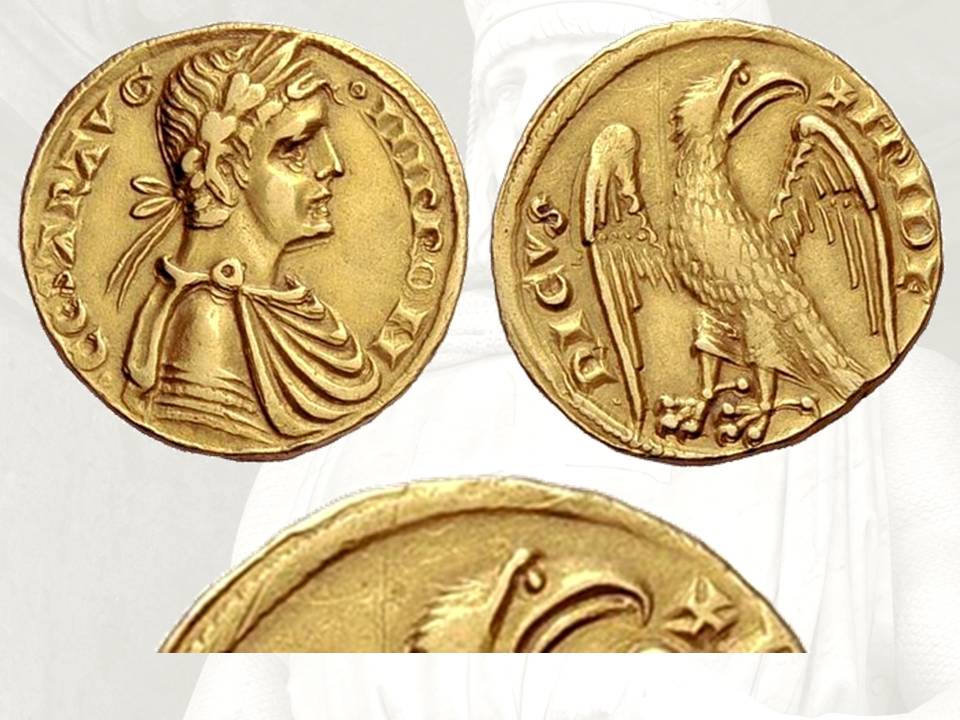 augustale di federico ii di svevia moneta oro medioevo ritratto aquila sicilia brindisi messina regno numismatica