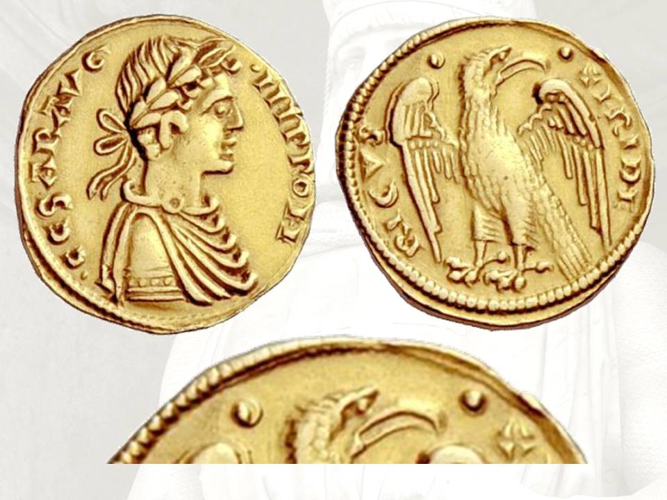 augustale di federico ii di svevia moneta oro medioevo ritratto aquila sicilia brindisi messina regno numismatica