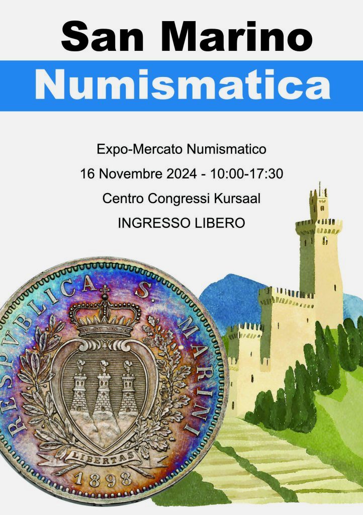 san marino numismatica 2024 monete medaglie francobolli fiera collezionismo commercio