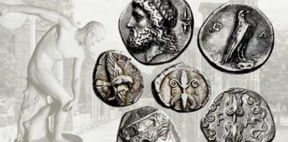 le monete di olimpia giochi numismatica sport paris2024 atene sparta grecia bellezza arte incisione