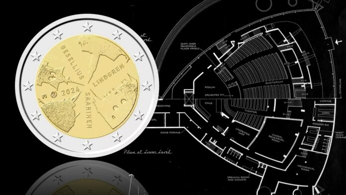 architettura finalndese design palazzi case bellezza stile 2 euro helsinki zecca moneta numismatica