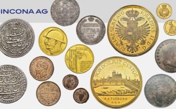 aste sincona 92-95 zurigo numismatica monete medaglie collezione rarità unico oro argento prove lire centesimi euro moneta medaglia eccezionale