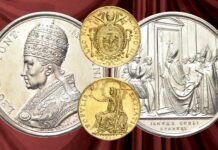 anno santo 1825 giubileo chiesa cattolica roma papato leone xii moneta medaglia numismatica