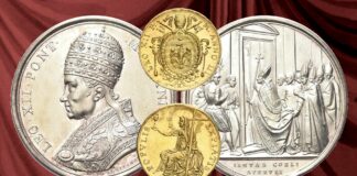 anno santo 1825 giubileo chiesa cattolica roma papato leone xii moneta medaglia numismatica